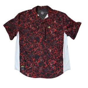 Loco Skailz Mens Performance Shirt in Red & Black, XL